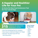 5Strands Pet Raw Food Intolerance Test, at Home Sensitivity Test for Dogs & Cats, 312 Items, Hair Analysis, Accurate for All Ages and Breed, Results in 5 Days - Chicken, Beef, Duck