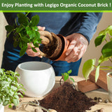 Legigo 6 Pack Premium Coco Coir Brick for Plants- 100% Organic Compressed Coconut Coir Bricks Starting Mix, Coco Coir Fiber Coconut Husk for Planting, Gardening, Potting Soil Substrate, Herbs