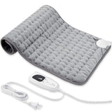 VIBOOS Heating Electric Pad for Back, Shoulders, Abdomen, Legs, Arms, Electric Fast Heat Pad with Heat Settings, Auto Shut Off, Silver Gray (33'' × 17'')