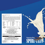NaturesPlus SPIRU-TEIN Shake - Vanilla - 5 lbs, Spirulina Protein Powder - Plant Based Meal Replacement, Vitamins & Minerals for Energy - Vegetarian, Gluten-Free - 67 Servings