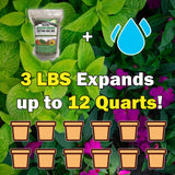 WONDER SOIL Organic Potting Soil | Ready to Plant Coco Coir Fully Loaded with Nutrients | 3 LBS Bag Expands to 12 Quarts of Indoor Outdoor Soil for Gardens & Plants | Incl Worm Castings, Perlite