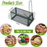 Humane Rat Trap Chipmunk Rodent Trap Mouse Trap Squirrel Trap Small Live Animal Trap Mouse Voles Hamsters Live Cage Rat Mouse Cage Trap for Mice Easy to Catch and Release (Green,2 Pcs)