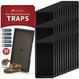 LULUCATCH Super Glue Traps 36 Pack for Mice & Snakes, Larger, Heavier Sticky Traps with Non-Toxic Glue. Sticky Mouse Traps Indoor, Easy to Set, Safe to Children & Pets