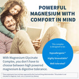 Klaire Labs Magnesium Glycinate Complex - 100mg Bisglycinate Blend to Support Bone Health & Rest - Chelated for Improved Absorption - Gluten-Free & Hypoallergenic (100 Capsules / 2 Pack)