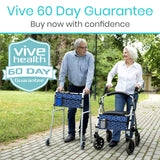 Vive Walker Bag - Accessories Wheelchair Basket Pouch (Water Resistant) - Seniors Caddy Accessory Attachment for Folding, Rolling Walkers - Carry Storage Carrier Tote - Lightweight, Universal Size