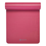 Gaiam Essentials Thick Yoga Mat Fitness & Exercise Mat with Easy-Cinch Carrier Strap, Pink, 72"L X 24"W X 2/5 Inch Thick