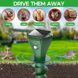 Mole Repellent for Lawns, Mole Killer Solar Powered, Snake Away Repellent for Outdoors,Ultrasonic Gopher Vole Repellent Killer Screw Keep Skunk Chipmunk Armadillo Groundhogs Out Your Yard, 4 Pack