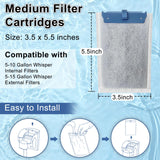 10 Pack Filter Cartridge for Tetra Whisper Bio-Bag Filters, Medium Replacement Filter Cartridges for Aquariums Compatible with Tetra Whisper Filters 10i / IQ10 / PF10 and 20 Gallons ReptoFilter