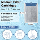 6 Pack Filter Cartridge for Tetra Whisper Bio-Bag Filters, Medium Replacement Filter Cartridges for Aquariums Compatible with Tetra Whisper Filters 10i / IQ10 / PF10 and 20 Gallons ReptoFilter