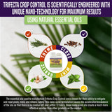 Trifecta Crop Control Super Concentrate All-in-One Natural Pesticide, Fungicide, Miticide, Insecticide, Help Defeat Spider Mites, Powdery Mildew, Botrytis, Mold, and More on Plants 2.5 Gallon