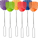 Bug & Fly Swatter – Braided Metal Handle 6 Pack Fly Swatters – Indoor/Outdoor – flyswatter (21 inch - Set of 6)