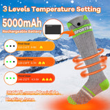 Heated Socks for Women Men 2024 Upgrade Heated Ski Socks 5000mAh*2 Rechargeable Electric Heated Socks APP Control Thermal Socks for Hunting Skating Skiing Bindings Outdoor