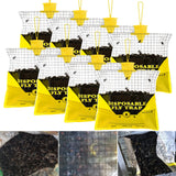 Fly Traps Outdoor Hanging, 8 Natural Pre-Baited Fly Hunter Stable Horse Ranch Fly Trap, Mosquito Fly Bags Outdoor Disposable Catchers Killer Repellent for Barn Farm Patio & Camping