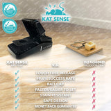 Kat Sense Rat Traps for House (12 Pack) Humane Rodent Trap for Instant Kill Results, Easy to Use Mouse Traps, Effective Anti-Rodent Solution, Reusable, Indoor ‘N Outdoor