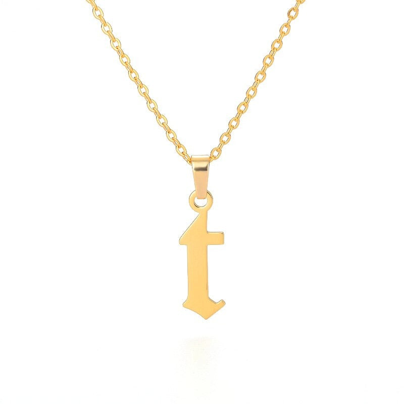 Initial Letter Necklace For Women Stainless Steel Exquisite A-Z Alphabet Pendant Necklace Jewelry Friendship Gifts