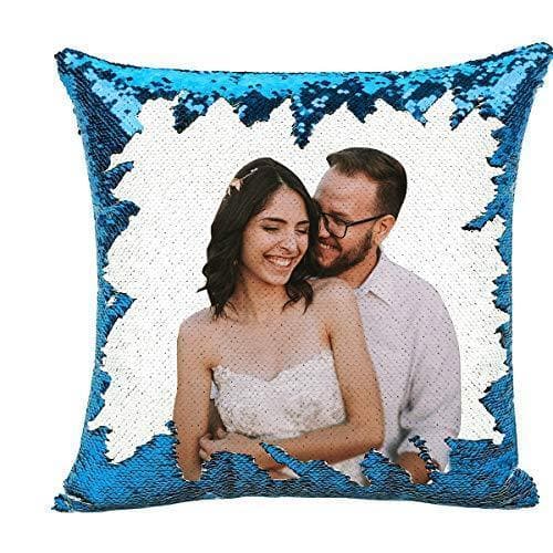 Personalized Custom Photo Sequin Pillow-Home Decor Personalized Gifts