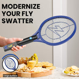 ZAP iT! Electric Fly Swatter Racket & Mosquito Zapper - High Duty 4,000 Volt Electric Bug Zapper Racket - Fly Killer USB Rechargeable Fly Zapper Indoor Safe