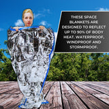 HealthyLine - Thermal Foil Sauna Blanket (Pack of 50 pcs) - for Detox & Weight Loss, Far Infrared Therapy, Survival and Preparedness - Retains up to 97% of Body Heat - 64in x 84in Mylar Sheets