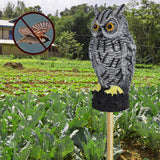 Hausse Fake Owl Decoys, Plastic Bird Scarecrow Sculpture Scare Birds Away, Horned Owl Bird Deterrents, Garden Protectors, Nature Enemy Horned Pest Repellent for Outdoor Garden Yard