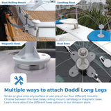 Bird Barrier Daddi Long Legs - Waving Stainless Steel Spinners for Roof & Dock Bird Scare Devices - Keep Woodpeckers Away and Gets Rid of Seagulls, Pigeons, Duck -4-Ft Diameter