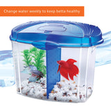 Aqueon Betta Bowl Aquarium Fish Tank Kit, Blue, Half Gallon