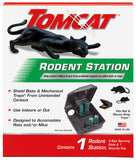 Tomcat Rodent Station, Includes 1 Rodent Station with 4 Bait Securing Rods and 1 Security Key - Fits Rat or Mouse Sized Traps (Baits & Traps Sold Separately) - Use Indoors or Outdoors