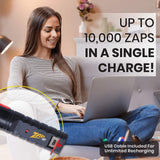 ZAP iT! Bug Zapper Rechargeable Bug Zapper Racket, 4,000 Volt, USB Charging Cable