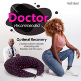 YESINDEED Recovery BBL Pillow: Woman’s Brazilian Butt Lift Post Surgery Sleeping, Sitting, Driving, Booty Lumbar Back Seat Cushion, Doctor Approved, Removable Cover, Washable 100% Polyester