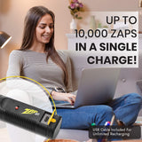 ZAP IT! Bug Zapper Rechargeable Bug Zapper Racket W/ Blue Light Attractant, 4,000 Volt, USB Charging Cable