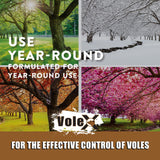 VoleX - Effective Against All Species of Voles. Safe for Use Around People, Pets, Livestock, and Wildlife (3 pounds)