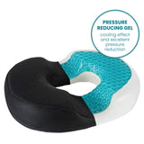 Healthy Spirit Gel Donut Pillow | Donut Cushion for Tailbone Hemorrhoid Cushion Coccyx Sciatica Pregnancy Cushion, Black