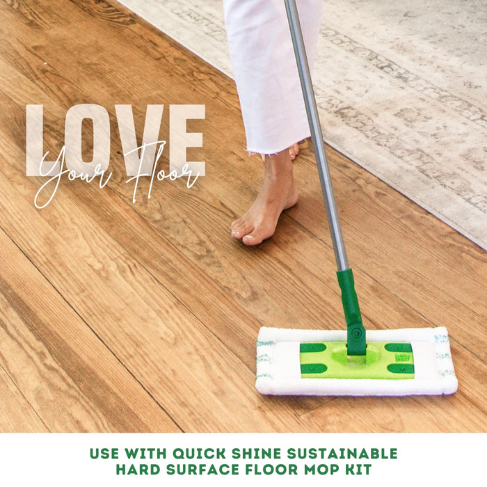 Quick Shine Multi Surface Floor Finish 64oz, 2Pk | Cleaner & Polish to use on Hardwood, Laminate, Luxury Vinyl Plank LVT, Tile & Stone | Safer Choice w/Clean Shine Technology | Shine-Protect-Refresh