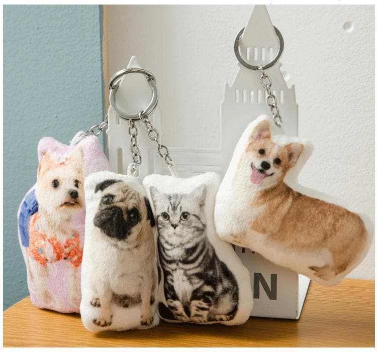 Custom Pet Photo Pillow Keychain, Gifts for bunny owners and Personalized gift for mom