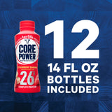 Core Power Fairlife 26g Protein Milk Shakes, Ready To Drink for Workout Recovery, Strawberry Banana, 14 Fl Oz (Pack of 12)