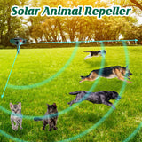 Ultrasonic Animal Repellent Solar Powered Pest Repeller Motion Activated Cat Dog Deterrent Waterproof with Motion Sensor for Squirrels Raccoon Rabbit Fox, Garden Yard Farm (Black, Green, 2 Pieces)