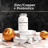 Amen Zinc & Copper Supplement + Probiotics, 3 Months Supply, One Per Day - 50 mg Zinc Picolinate Vitamin Pills - Essential Minerals Supplements – 2 Billion CFUs Probiotic – Vegan, Non-GMO, 90 Capsules