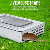 Multi Catch Humane Mouse Traps - Live Mouse Traps Catch and Release Rat Traps with Clear Top, Reusable Mice Traps for Indoor and Outdoor, Pet and Kids Friendly, Easy to Set, 6 Pack