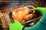 KITCHEN PERFECTION Silicone Smoker Oven Gloves -Extreme Heat Resistant BBQ Gloves-Handle Hot Food Right on Your Grill Fryer&Pit|Waterproof Grilling Cooking Baking Mitts |Superior Value Set +2 Bonuses