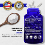 VitaUp Magnesium Glycinate 200mg (Chelated) - USA Made Magnesium Bisglycinate - Heart, Muscle, Metabolism Support, Stress Relief - Magnesium Glycinate Capsules - Non-GMO, Gluten Free - 240 Vegan Caps