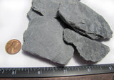 Natural Slate - 1 to 3 Inches Stones. USA sourced. Quality Decor for Aquarium Aquascaping, Terrariums, Paludariums, Reptile Enclosures, Wargaming, Model Railroads, Miniature or Fairy Gardens (2)