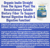 Inulin Powder Organic (16oz/1 Pound) Gentle Agave Inulin Powder Prebiotic Soluble Inulin Fiber Supplement. Digestive Support Gut Health, Colon, Vegan Baking, Fiber For Smoothies & Drinks