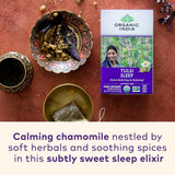 Organic India Tulsi Sleep Herbal Tea - Holy Basil, Stress Relieving & Relaxing, Immune Support, Balances Sleep Cycles, Vegan, USDA Certified Organic, Non-GMO, Caffeine-Free - 18 Infusion Bags, 3 Pack