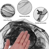 HESTYA 4 Pack Mosquito Net Face Mesh Net Protecting Net for Outdoor Hiking Camping Climbing Mosquito Fly Insects Preventing (Black, Gray, Regular Size)