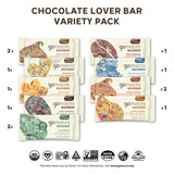 GoMacro MacroBar Organic Vegan Protein Bars - Chocolate Lover Variety Pack, 2.3 Ounce Bars, 12 Count (Pack of 1)