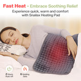 Snailax Heating Pad for Back Pain Relief, FSA HSA Eligible, Electric Heating Pads with Auto Shut Off Large for Neck, Shoulder, Knee, Leg, Cramps, Ideal Gifts for Woman, Man, Mom, Dad, Grey