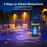 Solar Bug Zapper Outdoor,Cordless Rechargeable Mosquito Zapper, 4200V High Power,45000Hrs Working Life,IP66 Waterproof,Electric Fly Zapper Zapper for Outdoor Home Garden Patio Backyard