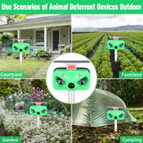 Cat Repellent Outdoor,Ultrasonic Pest Repellent Solar Powered,Cat Repellent Outdoor to Keep Cats Away,Animal Deterrent Devices Outdoor with Flashing Lights,Rabbit Repellent Ultrasonic Solar for Yard