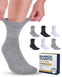 Pembrook Bamboo Diabetic Socks for Men & Women - 6 Pairs Ankle Length Womens Diabetic Socks | Bamboo Socks Womens | Diabetes Socks