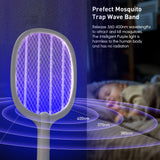 imirror Bug Zapper Racket, 2 in 1 Rechargeable Electric Fly Swatter Mosquito Zapper Swatter - 1 Pack