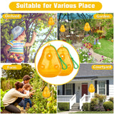 Wasp Traps Outdoor Hanging, Bee Traps Repellent Yellow Jacket Catchers Killer for Outside, Hornet Deterrent Non-Toxic Reusable Hanging Wasp Traps Pear Shape (2 Pack, Orange)